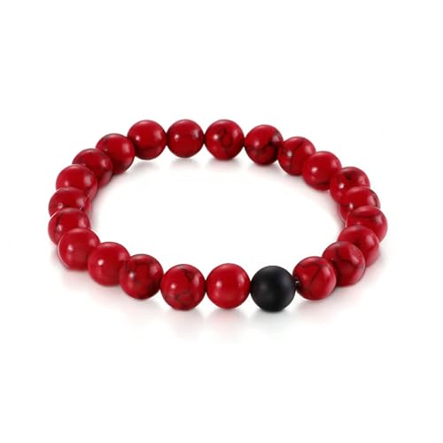 Armband Damen Rot, Kettenarmband Damen Türkise Perlenkette Herren Schmuck Jahrestag Geschenk von Dsnyu