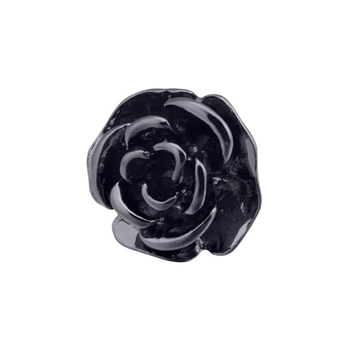 Brosche Schwarz, Brosche Damen Rosen Elegant Herren Schmuck Hochzeit für Hemd mit Geschenkbox von Dsnyu