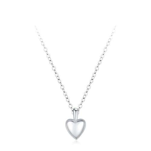 Damen Halskette Herz, Necklace Silver 925 Sterling Silber Schmuck Geschenk für Geburtstag von Dsnyu