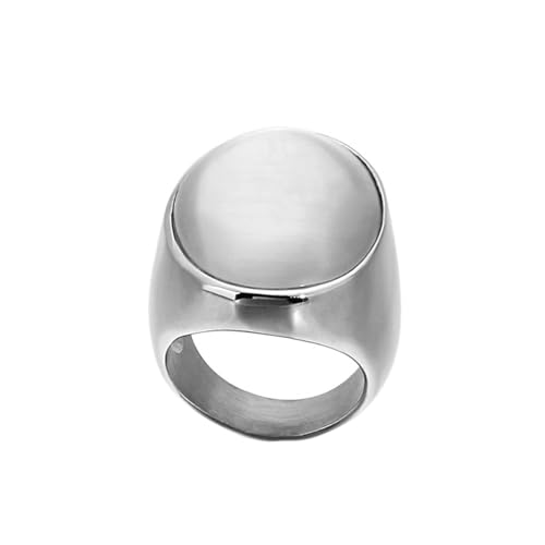 Damen Ringe, Trauringe Edelstahl Oval mit Opal Weiß Größe 57 (18.1) Herren Schmuck Jahrestag Geschenk von Dsnyu