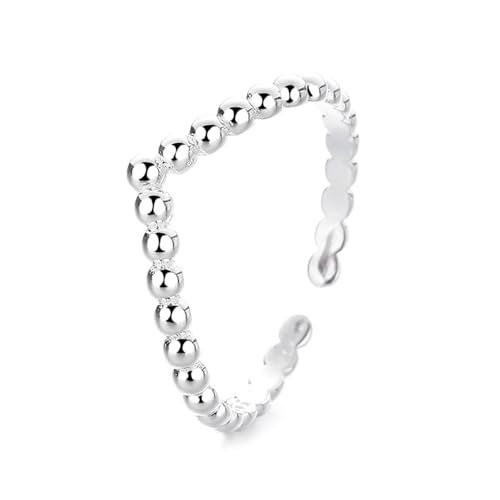 Damen Ringe 925 Silber, Eheringe Geometrischer Offener Schmuck Silber Schmuck Größe Verstellbar von Dsnyu