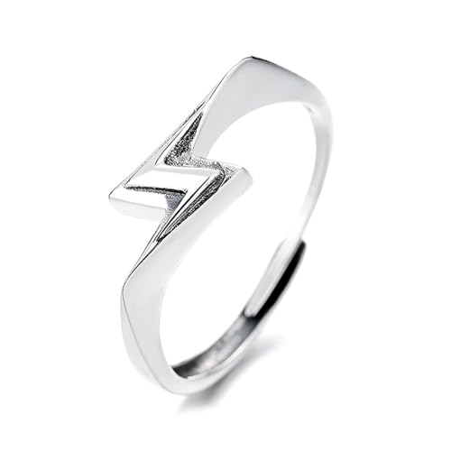 Damen Ringe Silber 925, Trauringe Blitz Silber Schmuck Größe Verstellbar Geburtstagsgeschenk von Dsnyu