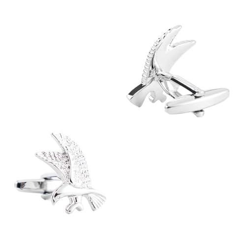 Dsnyu Cufflinks Shirt for Men, Silber Manschettenknöpfe Adler Hemd Anzug Herren Schmuck mit Geschenkbox Dsnyu Cufflinks Shirt for Men, Silber Manschettenknöpfe Adler Hemd Anzug Herren Schmuck mit Geschenkbox von Dsnyu