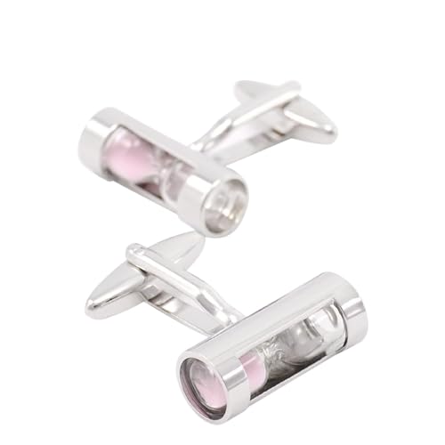 Dsnyu Cufflinks Silver, Manschettenknöpfe für Herren Sanduhrform Hemd Anzug Schmuck mit Geschenkbox Dsnyu Cufflinks Silver, Manschettenknöpfe für Herren Sanduhrform Hemd Anzug Schmuck mit Geschenkbox von Dsnyu