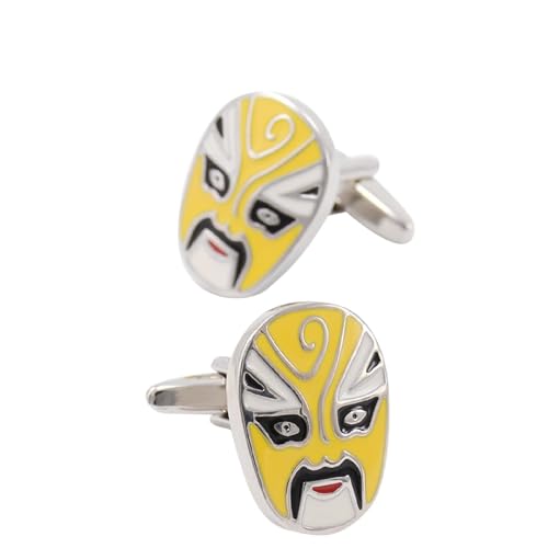 Dsnyu Cufflinks for Men Set, Cufflinks Shirt Gelb Elegant Hemd Anzug Herren Schmuck mit Geschenkbox von Dsnyu