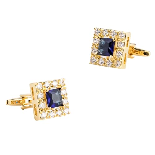 Dsnyu Cufflinks for Men Wedding, Gold Manschettenknöpfe Quadratische Form Zirkonia Hemd Anzug Herren Schmuck mit Geschenkbox Dsnyu Cufflinks for Men Wedding, Gold Manschettenknöpfe Quadratische Form Zirkonia Hemd Anzug Herren Schmuck mit Geschenkbox von Dsnyu