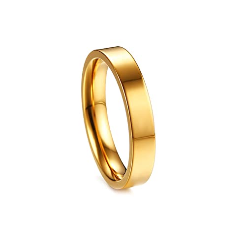 Dsnyu Edelstahl Ringe Poliert Stapelringe Midi Knuckle Knöchelringe Vorsteckringe 4MM Gold 60 (19.1) von Dsnyu