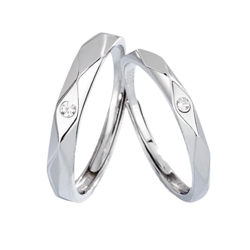 Dsnyu Eheringe Silber 925, Hochzeitsringe Männer Möbiusband Silber Paar Partner Schmuck für Ihn Größe Verstellbar von Dsnyu