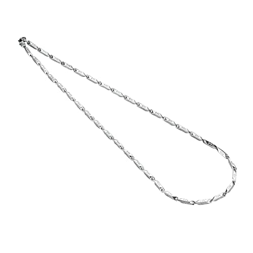 Dsnyu Halskette Jungen, 54CM Partner Kette, Silber Ketten aus Edelstahl zum Jubiläum Breit 4MM von Dsnyu