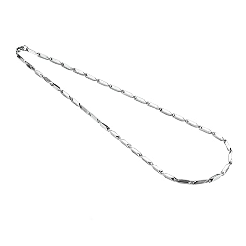 Dsnyu Halskette Männer, 54CM Partnerketten, Silber Edelstahl Kette für Ehemann Breit 4MM von Dsnyu