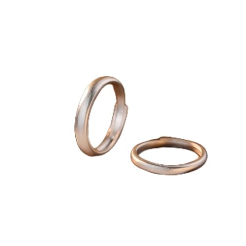 Dsnyu Hochzeitsringe Silber, Verlobungsring Männer 999 Sterling Silber Einfach Glänzend Schmuck Größe Verstellbar von Dsnyu