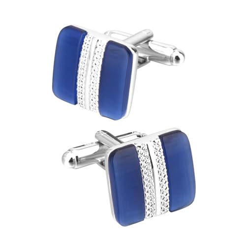 Dsnyu Manchettenknoepfe Herren Blau, Manschettenknöpfe Vintage mit Katzenaugenstein Eingelegt Zirkonia Rechteckige Form Hemd Anzug Schmuck für Geburtstag Hochzeit Dsnyu Manchettenknoepfe Herren Blau, Manschettenknöpfe Vintage mit Katzenaugenstein Eingelegt Zirkonia Rechteckige Form Hemd Anzug Schmuck für Geburtstag Hochzeit von Dsnyu