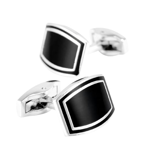 Dsnyu Manchettenknoepfe Herren Schwarz, Manschettenknöpfe Gebogenes Klebe Epoxid Verfahren Hemd Anzug Schmuck mit Geschenkbox Dsnyu Manchettenknoepfe Herren Schwarz, Manschettenknöpfe Gebogenes Klebe Epoxid Verfahren Hemd Anzug Schmuck mit Geschenkbox von Dsnyu