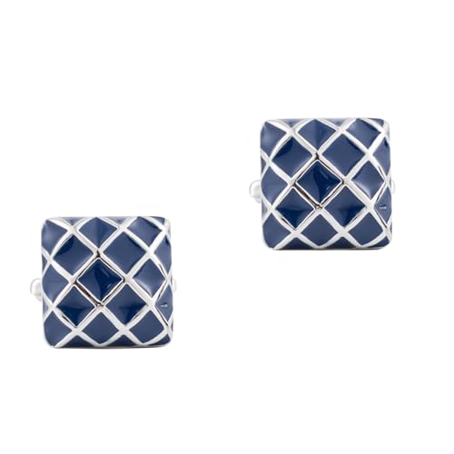 Dsnyu Manchettenknoepfe Herren Silber, Cufflinks Shirt Quadrat mit Karomuster Hemd Anzug Schmuck mit Geschenkbox Dsnyu Manchettenknoepfe Herren Silber, Cufflinks Shirt Quadrat mit Karomuster Hemd Anzug Schmuck mit Geschenkbox von Dsnyu