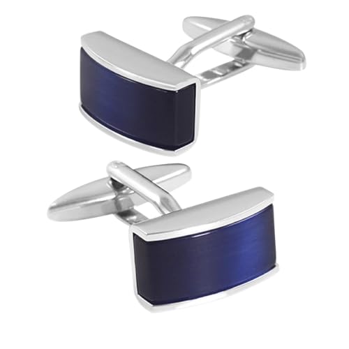 Dsnyu Manschettenknöpfe Blau, Manchettenknoepfe Herren Bräutigam Gebogenes Klebe Epoxid Verfahren Hemd Anzug Schmuck mit Geschenkbox Dsnyu Manschettenknöpfe Blau, Manchettenknoepfe Herren Bräutigam Gebogenes Klebe Epoxid Verfahren Hemd Anzug Schmuck mit Geschenkbox von Dsnyu