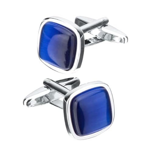 Dsnyu Manschettenknöpfe Blau Herren, Manschettenknöpfe Retro Einfache Quadratische Form mit Eingelegten Edelsteinen Hemd Anzug Schmuck für Geburtstag Hochzeit Dsnyu Manschettenknöpfe Blau Herren, Manschettenknöpfe Retro Einfache Quadratische Form mit Eingelegten Edelsteinen Hemd Anzug Schmuck für Geburtstag Hochzeit von Dsnyu