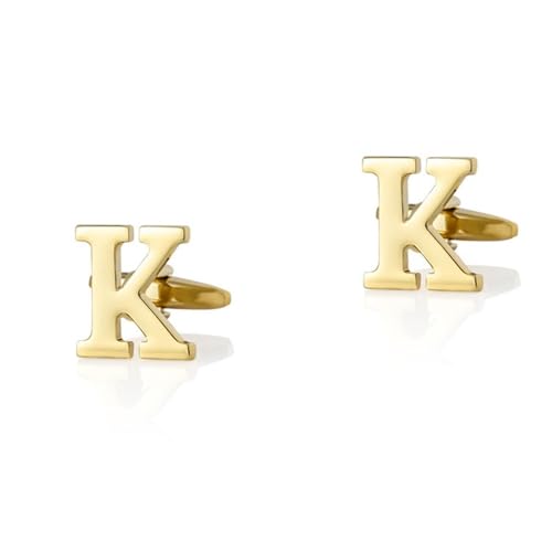 Dsnyu Manschettenknöpfe Herren Set, Manschettenknöpfe Initialen Gold Buchstabe I Hemd Anzug Schmuck mit Geschenkbox Dsnyu Manschettenknöpfe Herren Set, Manschettenknöpfe Initialen Gold Buchstabe I Hemd Anzug Schmuck mit Geschenkbox von Dsnyu