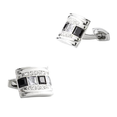 Dsnyu Manschettenknöpfe Herren Silber, Manschettenknöpfe Edelstein Rechteck Zirkonia Quadratische Form Hemd Anzug Schmuck mit Geschenkbox Dsnyu Manschettenknöpfe Herren Silber, Manschettenknöpfe Edelstein Rechteck Zirkonia Quadratische Form Hemd Anzug Schmuck mit Geschenkbox von Dsnyu