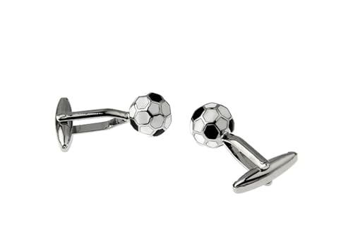 Dsnyu Manschettenknöpfe Herren Weiß, Cufflinks Men Set Fußball Hemd Anzug Schmuck für Geburtstag Hochzeit von Dsnyu