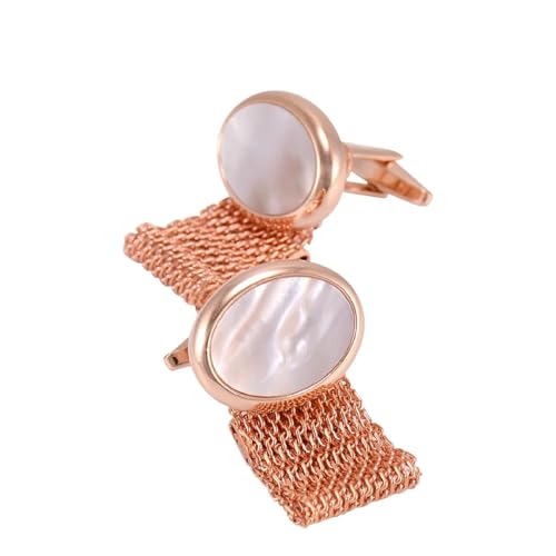 Dsnyu Manschettenknöpfe Rosegold, Manchettenknoepfe Herren Bräutigam Ovale Weiße Perlmuttmuschel Runde Form Hemd Anzug Schmuck für Geburtstag Hochzeit Dsnyu Manschettenknöpfe Rosegold, Manchettenknoepfe Herren Bräutigam Ovale Weiße Perlmuttmuschel Runde Form Hemd Anzug Schmuck für Geburtstag Hochzeit von Dsnyu