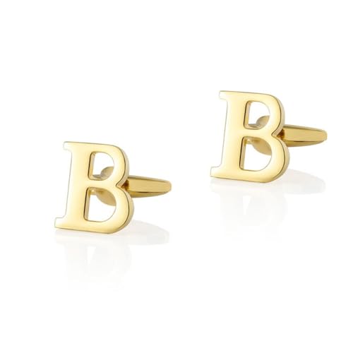 Dsnyu Manschettenknöpfe Set Herren, Manschettenknöpfe Gold Buchstabe Q Hemd Anzug Schmuck mit Geschenkbox Dsnyu Manschettenknöpfe Set Herren, Manschettenknöpfe Gold Buchstabe Q Hemd Anzug Schmuck mit Geschenkbox von Dsnyu