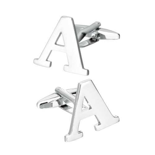 Dsnyu Manschettenknöpfe Set Herren, Manschettenknöpfe Initialien Silber Buchstabe V Hemd Anzug Schmuck mit Geschenkbox Dsnyu Manschettenknöpfe Set Herren, Manschettenknöpfe Initialien Silber Buchstabe V Hemd Anzug Schmuck mit Geschenkbox von Dsnyu