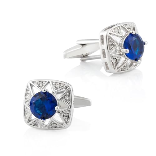 Dsnyu Manschettenknöpfe Silber, Manschettenknöpfe Edelstein Achteckiger Stern Zirkonia Runde Form Hemd Anzug Herren Schmuck mit Geschenkbox Dsnyu Manschettenknöpfe Silber, Manschettenknöpfe Edelstein Achteckiger Stern Zirkonia Runde Form Hemd Anzug Herren Schmuck mit Geschenkbox von Dsnyu