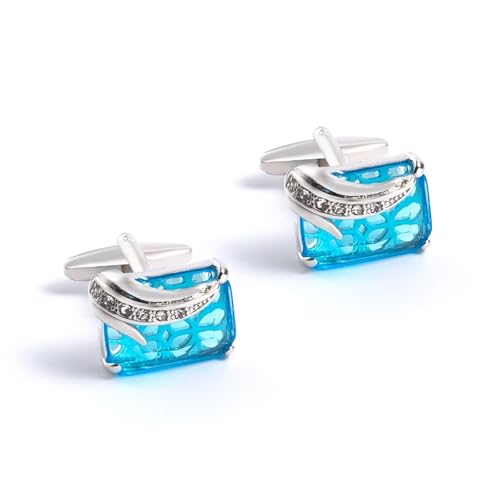 Dsnyu Manschettenknöpfe Silber, Manschettenknöpfe Edelstein Rechteck Zirkonia Hemd Anzug Herren Schmuck mit Geschenkbox Dsnyu Manschettenknöpfe Silber, Manschettenknöpfe Edelstein Rechteck Zirkonia Hemd Anzug Herren Schmuck mit Geschenkbox von Dsnyu