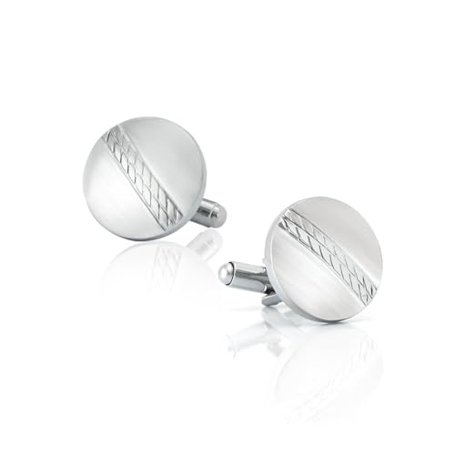 Dsnyu Manschettenknöpfe Silber, Manschettenknöpfe Herren Vintage Runde Form Hemd Anzug Schmuck mit Geschenkbox Dsnyu Manschettenknöpfe Silber, Manschettenknöpfe Herren Vintage Runde Form Hemd Anzug Schmuck mit Geschenkbox von Dsnyu