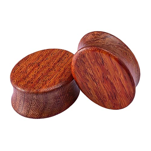 Dsnyu Ohr Expander 12MM, 2er Set Ovale Form Phrstecker Herren Plug, 1/2 inch Tunnel Holz Braun von Dsnyu