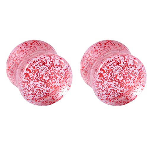 Dsnyu Ohrring für Tunnel 12MM, 2 Stück Rote Pailletten Ohrstecker Plug Herren, 1/2 inch Ohr Plugs Acryl Rot von Dsnyu