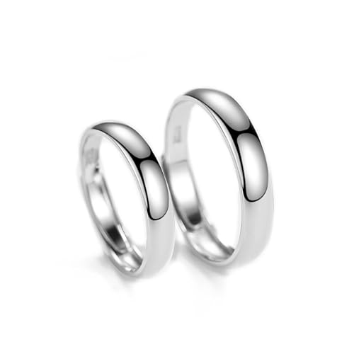 Dsnyu Pärchen Ringe 925 Silber, Pärchen Ringe Verstellbar Band Silber Paar Partner Schmuck für Hochzeit von Dsnyu