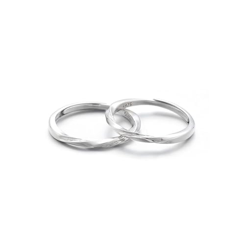 Dsnyu Pärchen Ringe 925 Silber, Partnerringe für Sie und Ihn Eleganter Stil Silber Schmuck Größe Verstellbar von Dsnyu