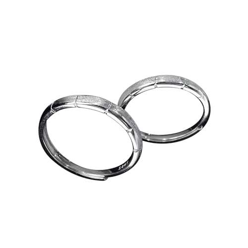 Dsnyu Partnerringe 925 Silber, Partnerringe für Sie und Ihn Gebürstet Matt Silber Schmuck Größe Verstellbar von Dsnyu