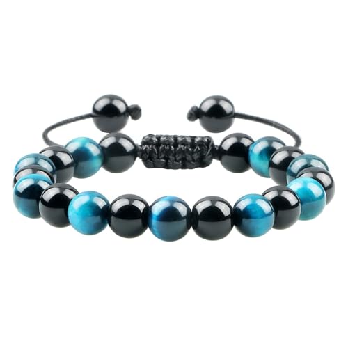 Dsnyu Perlen Armband Frauen, Armbänder für Herren Stein Armband Opal Runden Geburtstag Modeschmuck Verstellbar Blau Schwarz 1 Stück Dsnyu Perlen Armband Frauen, Armbänder für Herren Stein Armband Opal Runden Geburtstag Modeschmuck Verstellbar Blau Schwarz 1 Stück von Dsnyu