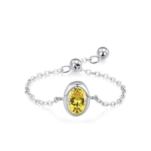 Dsnyu Promise Ring Silber 925, Eheringe Frau Taubenei-Verstellkette Zirkonia Ovale Form Silber Schmuck Größe Verstellbar Dsnyu Promise Ring Silber 925, Eheringe Frau Taubenei-Verstellkette Zirkonia Ovale Form Silber Schmuck Größe Verstellbar von Dsnyu