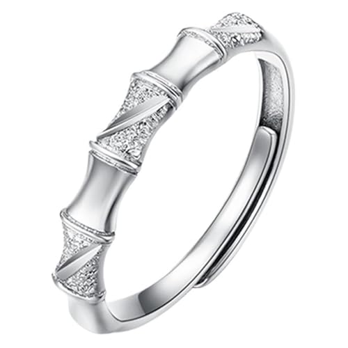Dsnyu Promise Ring Verstellbar, Sterling Silber Ring Herren S925 Links Silber Paar Partner Schmuck für Ihn von Dsnyu
