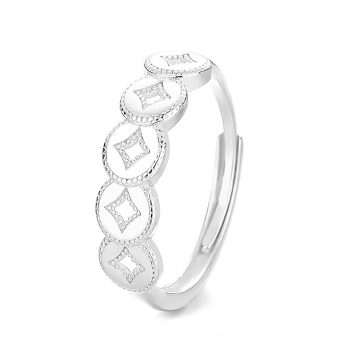 Dsnyu Ringe Frauen Silber, Engagement Ring 925 Sterling Silber Geometrisch Einstellbar Schmuck von Dsnyu