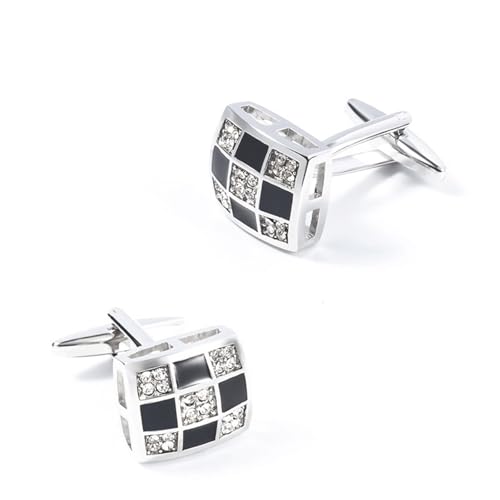Dsnyu Silber Manschettenknöpfe, Manschettenknöpfe Bräutigam Schwarz Rechteckig mit Kubischem Zirkon Runde Form Hemd Anzug Herren Schmuck für Geburtstag Hochzeit Dsnyu Silber Manschettenknöpfe, Manschettenknöpfe Bräutigam Schwarz Rechteckig mit Kubischem Zirkon Runde Form Hemd Anzug Herren Schmuck für Geburtstag Hochzeit von Dsnyu