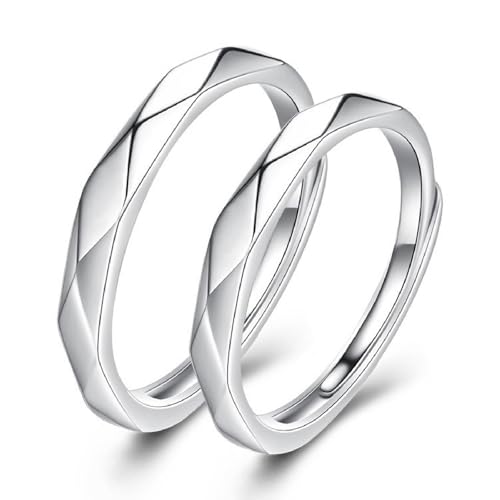 Dsnyu Silber Ring 925, Verlobungsring Männer Möbiusband Silber Paar Partner Schmuck für Ihn Größe Verstellbar von Dsnyu