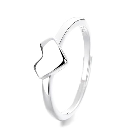 Dsnyu Silber Ringe 925 Frauen, Verlobungsringe Herz Verstellbar Silber Schmuck Geburtstag von Dsnyu