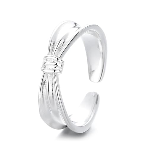 Dsnyu Silber Ringe 925 Frauen, Verlobungsringe Schleifenknoten Silber Schmuck Größe Verstellbar von Dsnyu