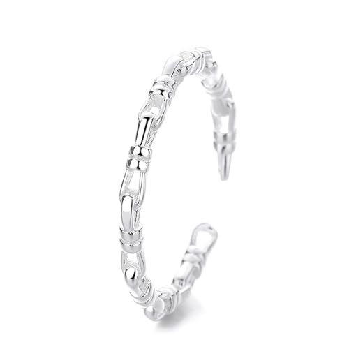 Dsnyu Silber Ringe 925 Frauen, Wedding Ring Kettenglied Silber Schmuck Größe Verstellbar Geburtstagsgeschenk von Dsnyu