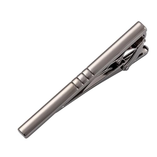 Dsnyu Tie Clip for Men, Krawattenklammer Hochzeit Dunkelgrau Rechteck Hemd Anzug Herren Schmuck mit Geschenkbox von Dsnyu
