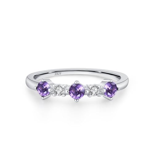 Dsnyu Trauringe Silber, Eheringe für Frauen 925 Sterling Silber Eleganter Stil mit Zirkon Schmuck Größe 54 (17.2) von Dsnyu