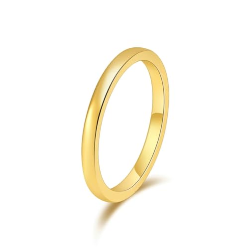 Dsnyu Verlobungsring 49, Gold Ring Frauen Einfach Herren Schmuck 2mm Breit Wolfram Cool Jahrestag Geschenk von Dsnyu