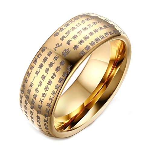 Dsnyu Wolfram Ring Breit Männer, Modeschmuck Ringe Vergoldet Herren 8MM Trauringe Verlobungsringe 62 (19.7) von Dsnyu