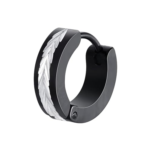 Edelstahl Creolen, Schwarze Ohrringe Damen C-Form Schmuck Mode Elegant Geschenk für Geburtstag 1 Stück Edelstahl Creolen, Schwarze Ohrringe Damen C-Form Schmuck Mode Elegant Geschenk für Geburtstag 1 Stück von Dsnyu