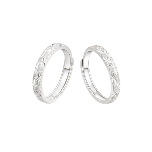 Eheringe Silber, Sterling Silber Ringe Damen S925 Sternenkompass Schmuck Größe Verstellbar von Dsnyu