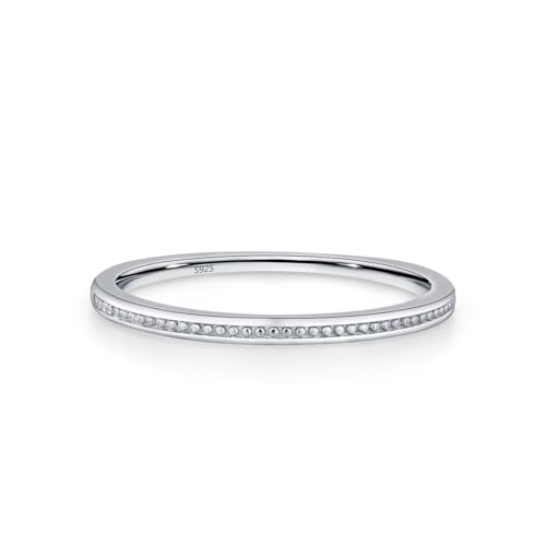 Eheringe Silber 925, Ring Damen Verlobung Schmuck mit Polka Dots Silber Größe 52 (16.6) von Dsnyu